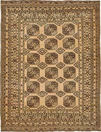 Vintage Hand-Knotted Oriental Rug - 6' 11" x 9' 2" (83" x 110")