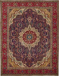 Vintage Hand-Knotted Oriental Rug - 9' 9" x 12' 6" (117" x 150")
