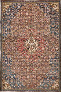 Vintage Hand-Knotted Oriental Rug - 5' 3" x 7' 9" (63" x 93")