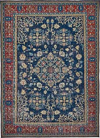 Vintage Hand-Knotted Oriental Rug - 7' 10" x 11' 2" (94" x 134")