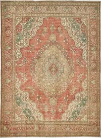 Vintage Hand-Knotted Oriental Rug - 9' 11" x 13' 6" (119" x 162")