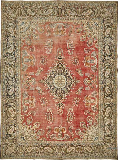 Vintage Hand-Knotted Oriental Rug - 9' 6" x 12' 11" (114" x 155")