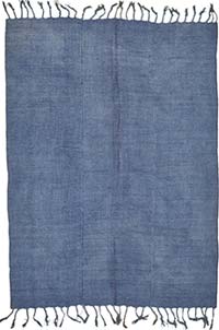 Overdyed Vintage Anatolian Hemp Kilim Rug - 5' 11" x 8' 4" (71" x 100")