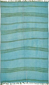 Overdyed Vintage Anatolian Hemp Kilim Rug - 4' 10" x 7' 10" (58" x 94")
