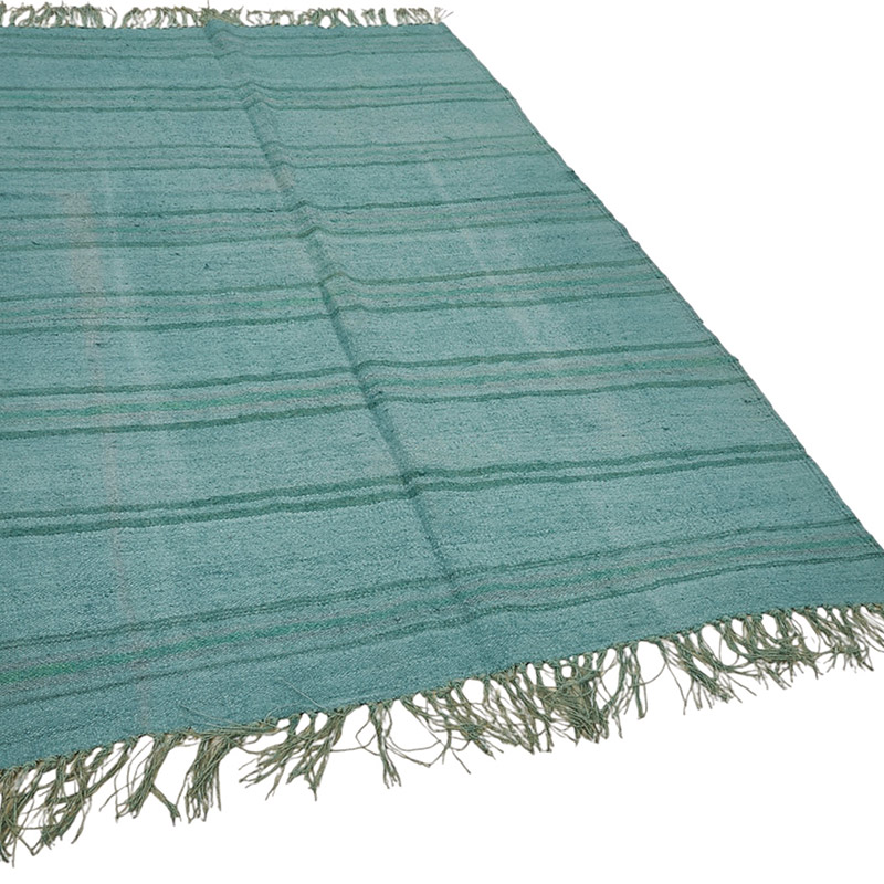 Alfombra Kilim Vintage de Cáñamo de Anatolia Sobreteñida - 140 cm x 230 cm - K0091218