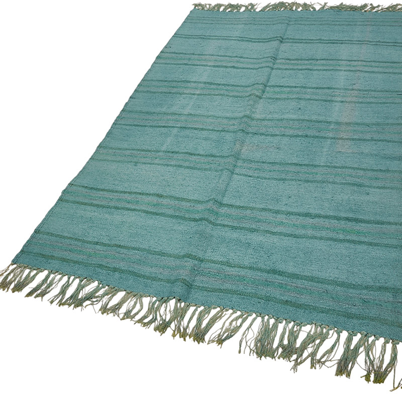 Alfombra Kilim Vintage de Cáñamo de Anatolia Sobreteñida - 140 cm x 230 cm - K0091218