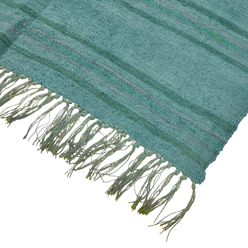 Alfombra Kilim Vintage de Cáñamo de Anatolia Sobreteñida - 140 cm x 230 cm - K0091218