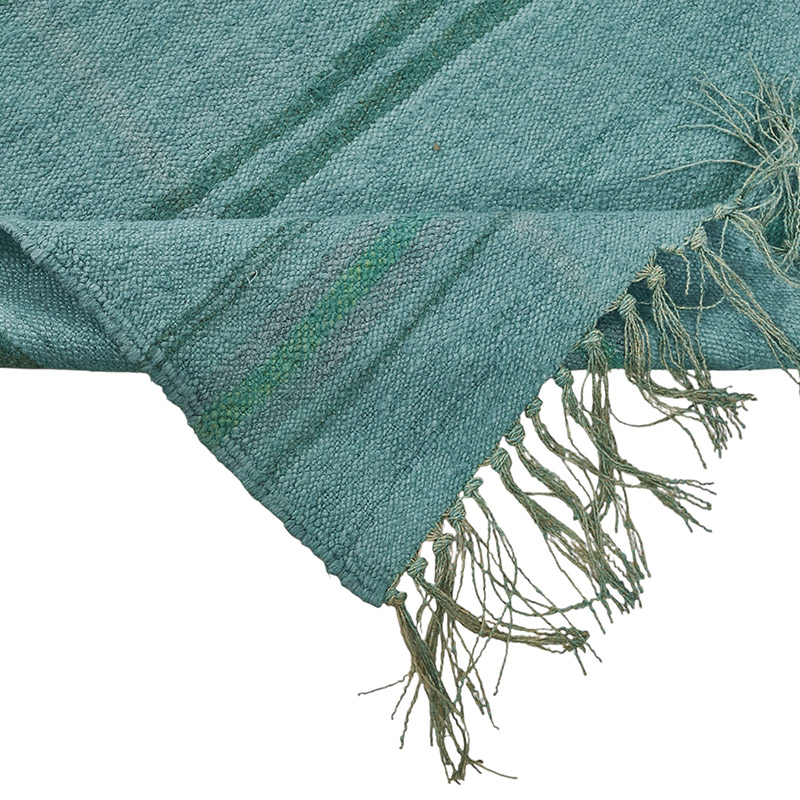Alfombra Kilim Vintage de Cáñamo de Anatolia Sobreteñida - 140 cm x 230 cm - K0091218