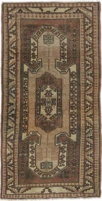 Alfombra Vintage Turca Anudada a Mano - 103 cm x 193 cm