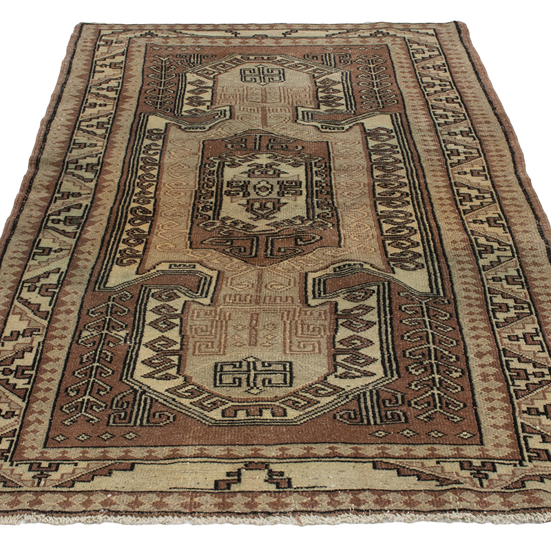 Vintage Turkish Hand-Knotted Rug - 3' 5" x 6' 4" (41" x 76") - K0091220