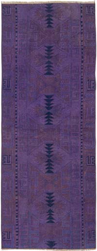 Over-dyed Vintage Hand-Knotted Turkish Runner - 2' 2" x 5' 6" (26" x 66")
