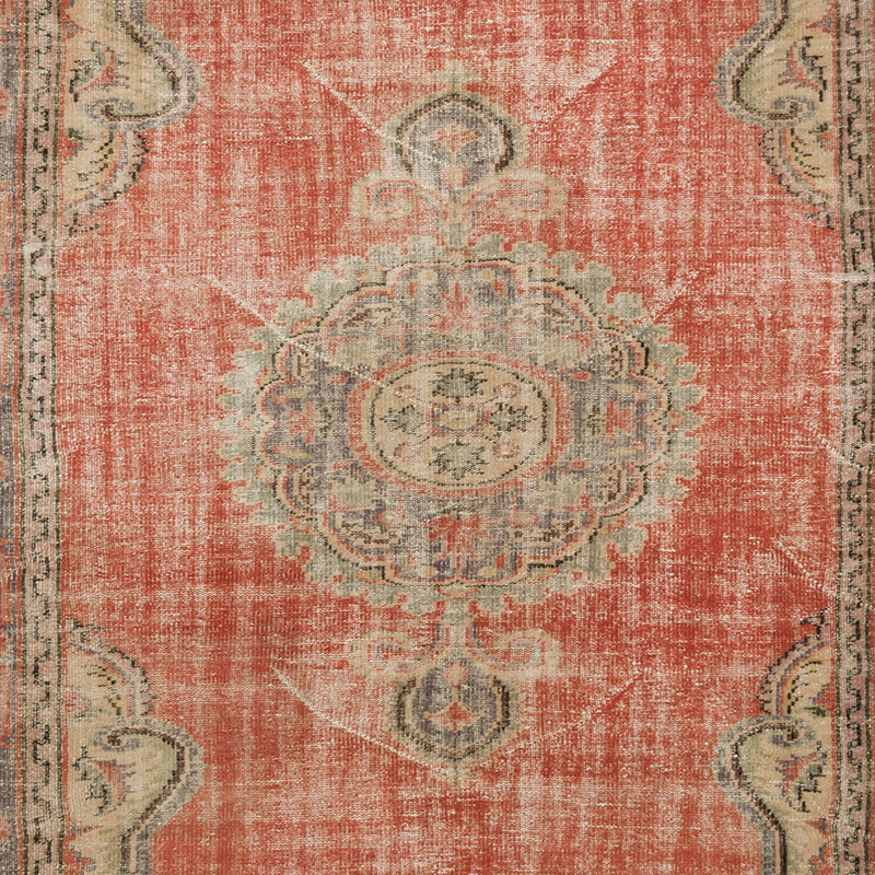 Alfombra Vintage Turca Anudada a Mano - 202 cm x 300 cm - K0091223