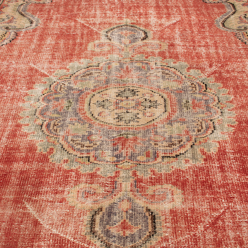 Alfombra Vintage Turca Anudada a Mano - 202 cm x 300 cm - K0091223