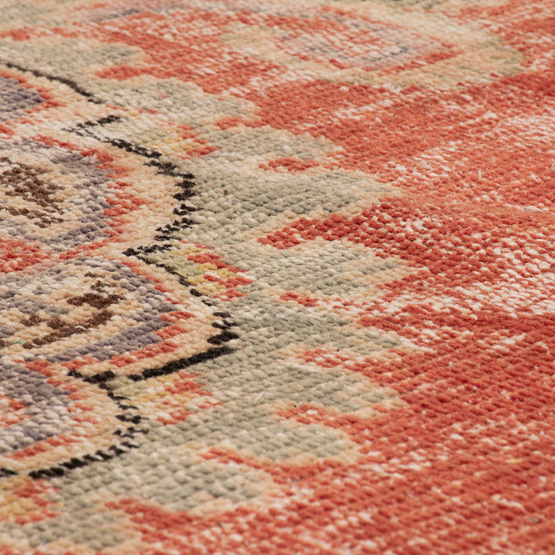 Alfombra Vintage Turca Anudada a Mano - 202 cm x 300 cm - K0091223
