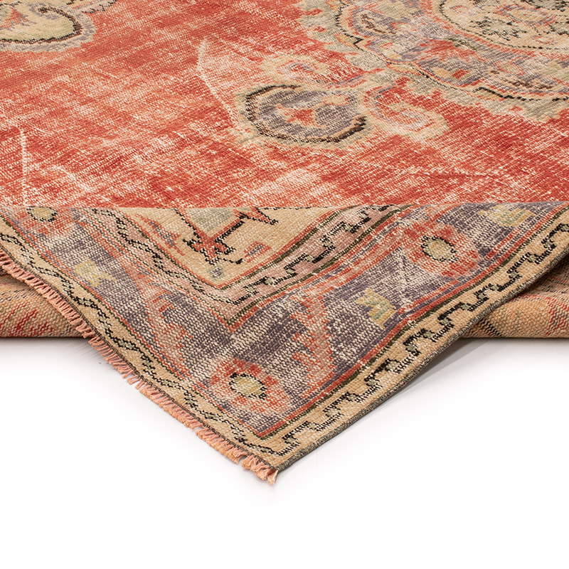 Alfombra Vintage Turca Anudada a Mano - 202 cm x 300 cm - K0091223