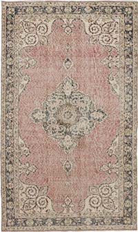 Vintage Turkish Hand-Knotted Rug - 5' 5" x 9'  (65" x 108")