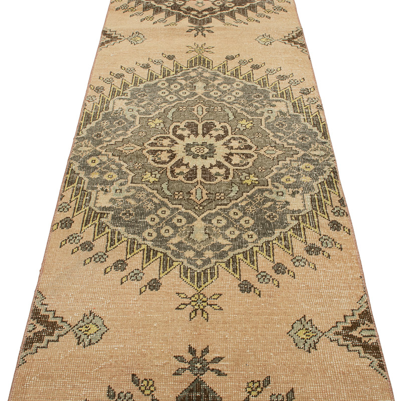 Vintage Turkish Hand-Knotted Runner - 2' 5" x 12' 6" (29" x 150") - K0091227