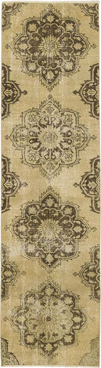 Pasillo Vintage Turco Anudado a Mano - 71 cm x 258 cm