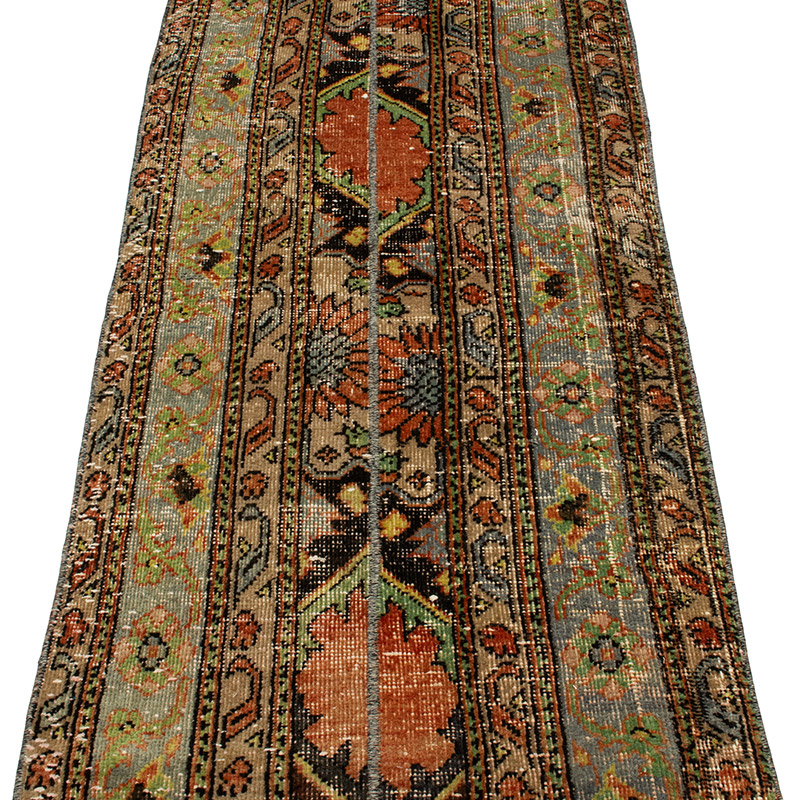 Vintage Turkish Hand-Knotted Runner - 2'  x 13' 3" (24" x 159") - K0091230
