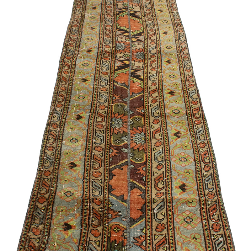 Vintage Turkish Hand-Knotted Runner - 2'  x 13' 3" (24" x 159") - K0091230