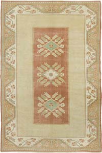 Vintage Turkish Hand-Knotted Rug - 6' 7" x 9' 6" (79" x 114")