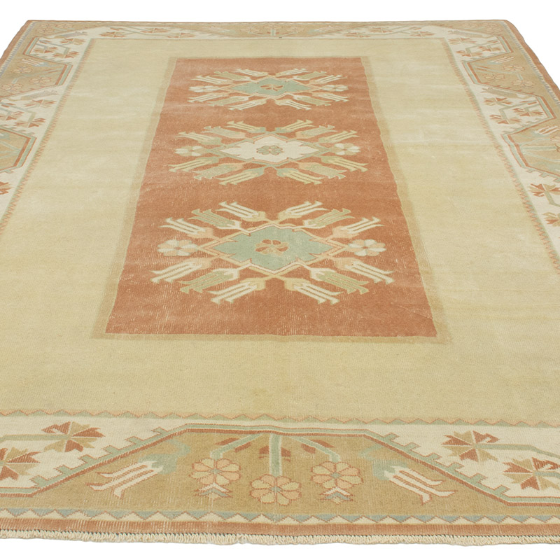 Vintage Turkish Hand-Knotted Rug - 6' 7" x 9' 6" (79" x 114") - K0091235