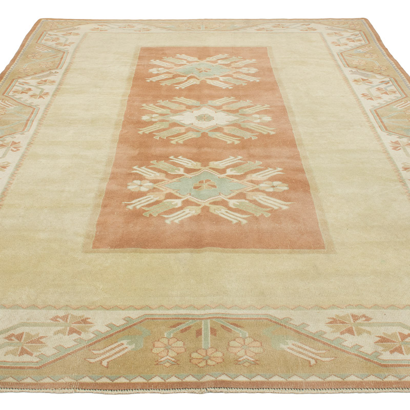 Vintage Turkish Hand-Knotted Rug - 6' 7" x 9' 6" (79" x 114") - K0091235