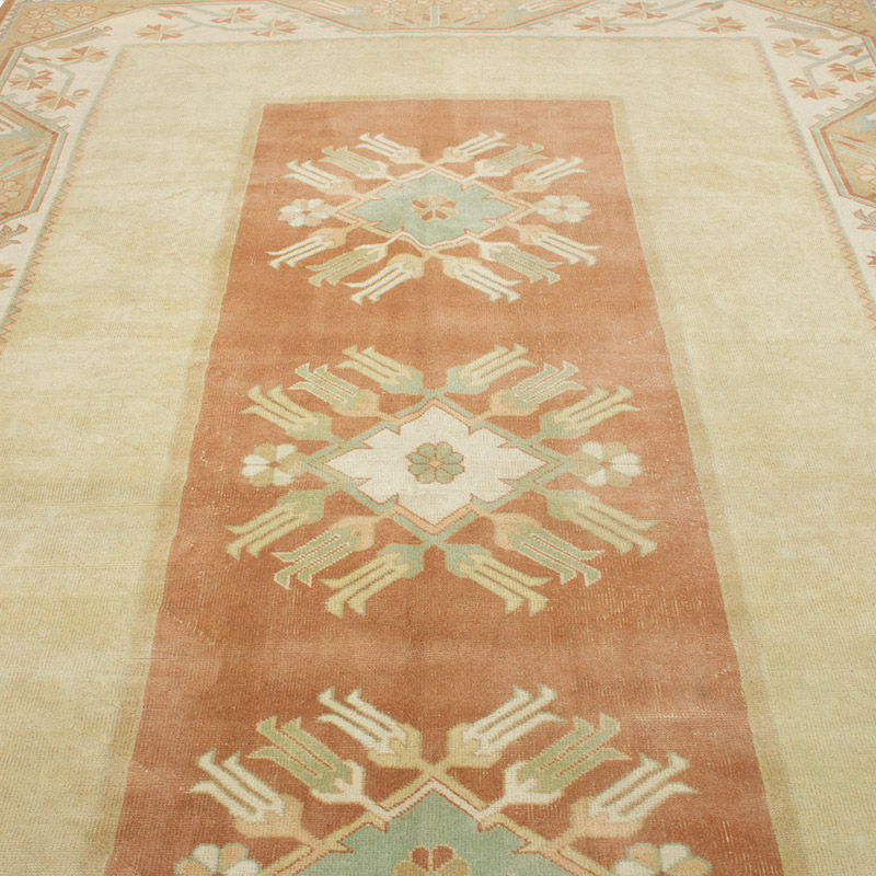 Vintage Turkish Hand-Knotted Rug - 6' 7" x 9' 6" (79" x 114") - K0091235