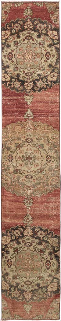 Vintage Turkish Hand-Knotted Runner - 2' 3" x 12'  (27" x 144")