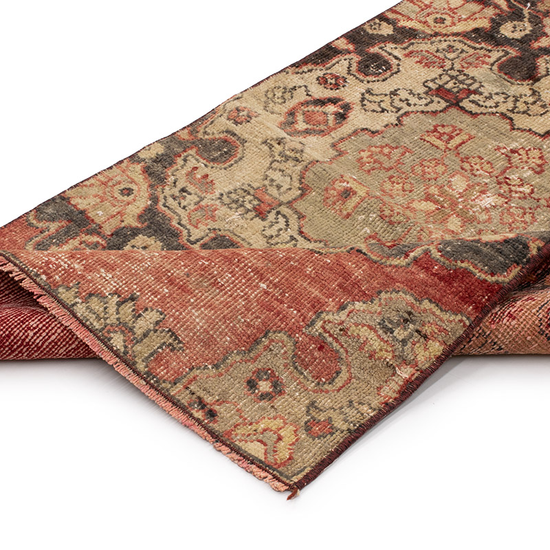 Pasillo Vintage Turco Anudado a Mano - 69 cm x 366 cm - K0091238