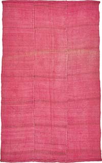 Alfombra Kilim Vintage de Cáñamo de Anatolia Sobreteñida - 150 cm x 258 cm