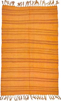 Alfombra Kilim Vintage de Cáñamo de Anatolia Sobreteñida - 135 cm x 220 cm