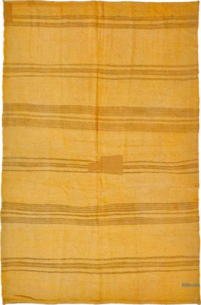 Overdyed Vintage Anatolian Hemp Kilim Rug - 5' 1" x 7' 9" (61" x 93")