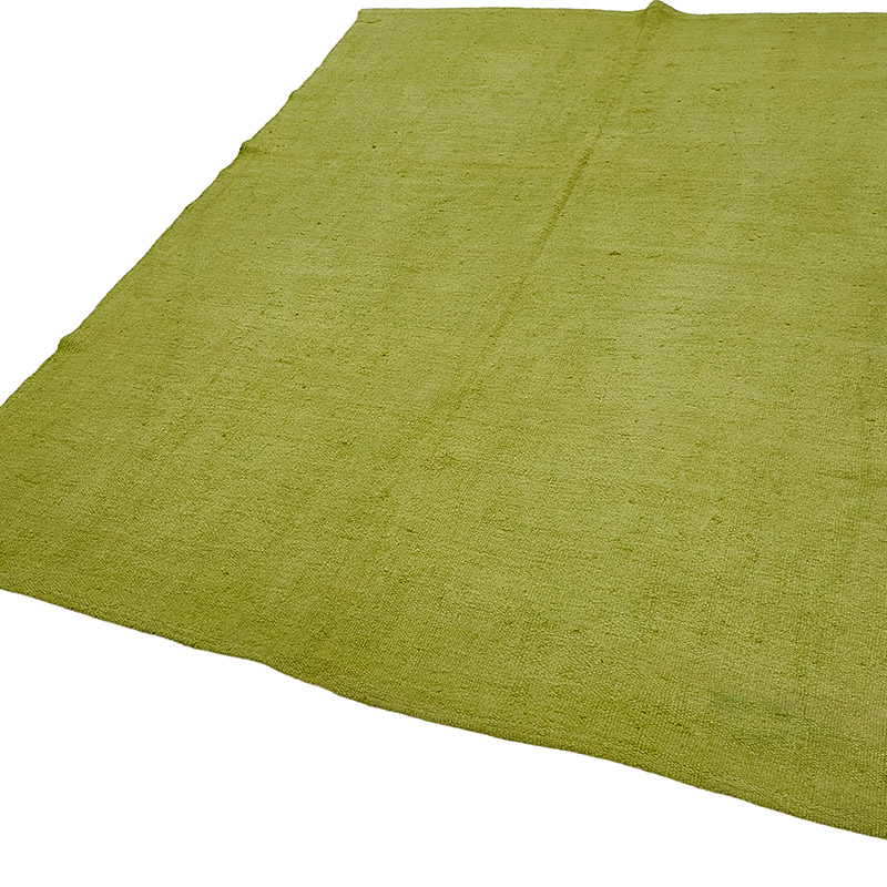 Alfombra Kilim Vintage de Cáñamo de Anatolia Sobreteñida - 168 cm x 226 cm - K0091251