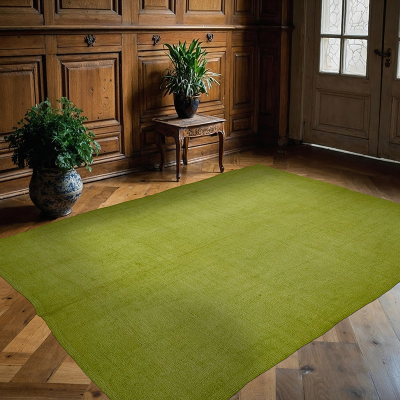 Alfombra Kilim Vintage de Cáñamo de Anatolia Sobreteñida - 168 cm x 226 cm - K0091251