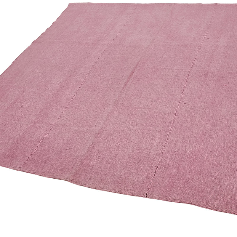 Alfombra Kilim Vintage de Cáñamo de Anatolia Sobreteñida - 205 cm x 224 cm - K0091255