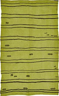Overdyed Vintage Anatolian Hemp Kilim Rug - 5' 3" x 9' 1" (63" x 109")