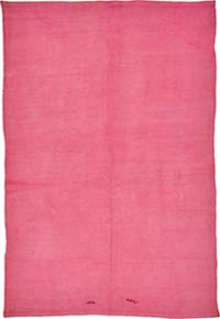 Alfombra Kilim Vintage de Cáñamo de Anatolia Sobreteñida - 166 cm x 251 cm