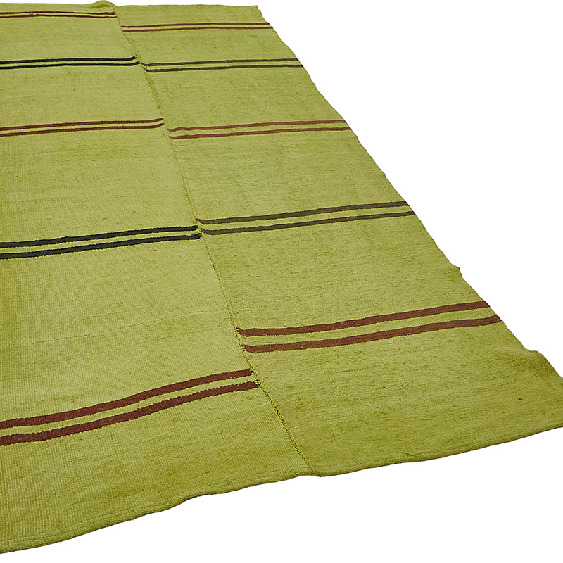 Alfombra Kilim Vintage de Cáñamo de Anatolia Sobreteñida - 146 cm x 302 cm - K0091259