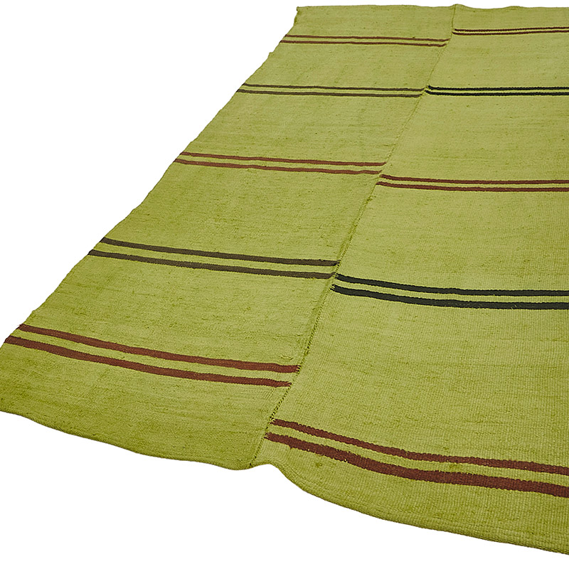 Alfombra Kilim Vintage de Cáñamo de Anatolia Sobreteñida - 146 cm x 302 cm - K0091259