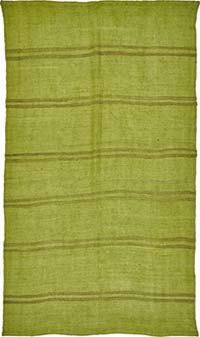 Overdyed Vintage Anatolian Hemp Kilim Rug - 5' 2" x 8' 10" (62" x 106")