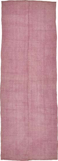 Overdyed Vintage Anatolian Hemp Kilim Rug - 4' 4" x 12' 2" (52" x 146")