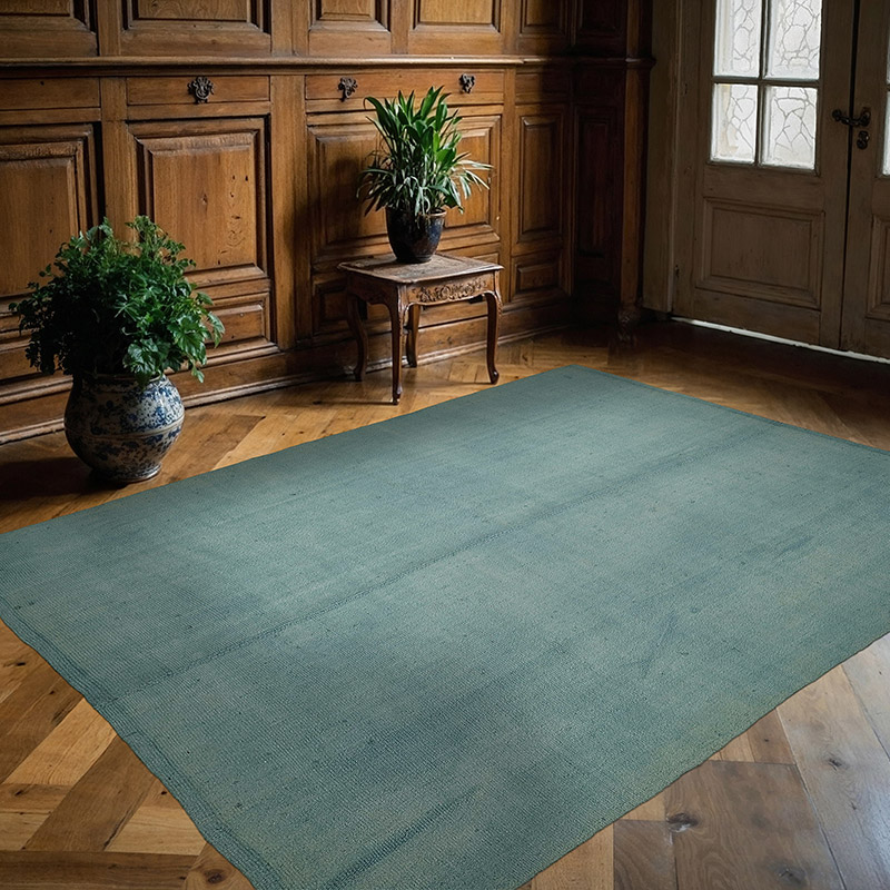 Alfombra Kilim Vintage de Cáñamo de Anatolia Sobreteñida - 171 cm x 225 cm - K0091273