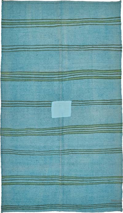 Alfombra Kilim Vintage de Cáñamo de Anatolia Sobreteñida - 150 cm x 268 cm