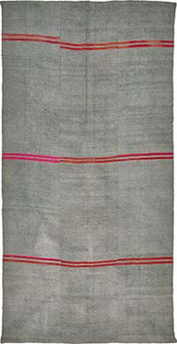 Overdyed Vintage Anatolian Hemp Kilim Rug - 4' 9" x 9' 5" (57" x 113")