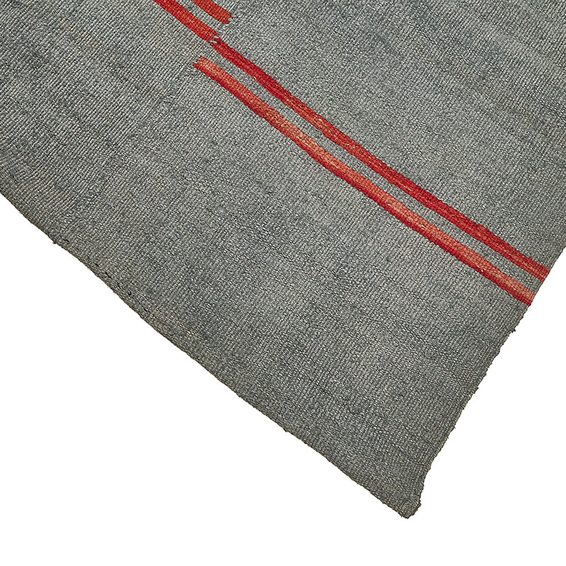 Alfombra Kilim Vintage de Cáñamo de Anatolia Sobreteñida - 145 cm x 287 cm - K0091280