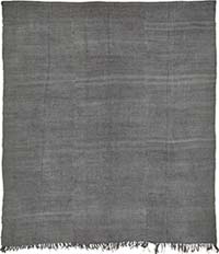 Overdyed Vintage Anatolian Hemp Kilim Rug - 6' 3" x 7' 3" (75" x 87")