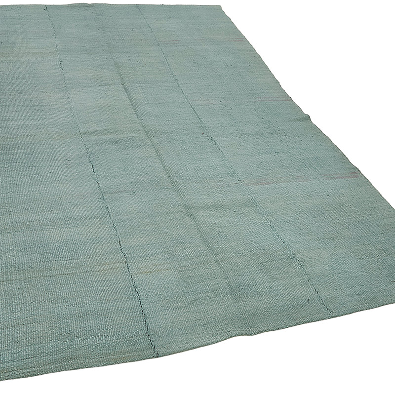 Alfombra Kilim Vintage de Cáñamo de Anatolia Sobreteñida - 162 cm x 248 cm - K0091287