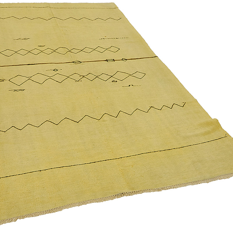 Overdyed Vintage Anatolian Hemp Kilim Rug - 5' 2" x 8' 8" (62" x 104") - K0091290