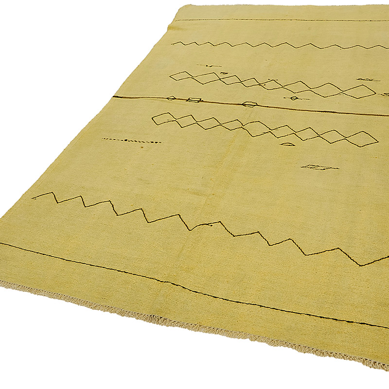 Overdyed Vintage Anatolian Hemp Kilim Rug - 5' 2" x 8' 8" (62" x 104") - K0091290